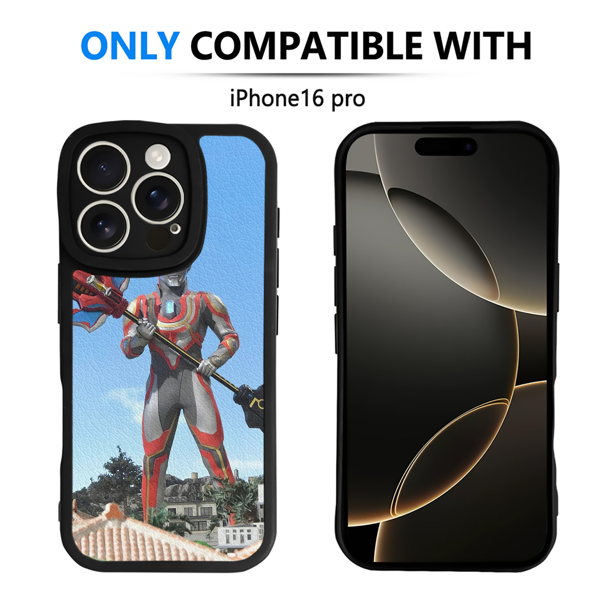 （画像用） ウルトラマン Ultraman 【iPhone 16シリーズ対応】シリコンスマホケース（レザー調） 材質：シリコン